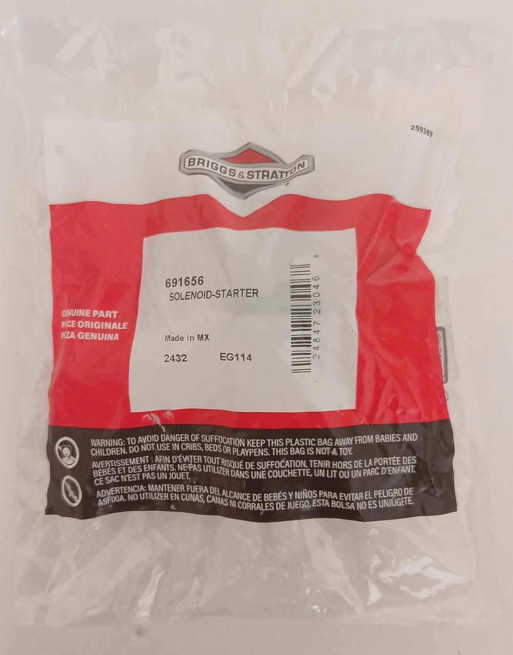 Briggs & Stratton Starter Solenoid — P/N 691656