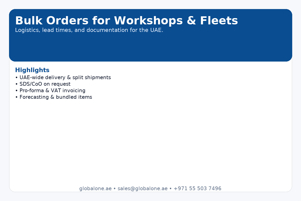 bulk orders UAE workshops