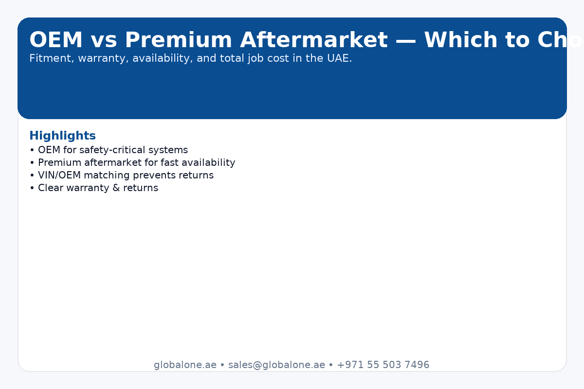 OEM vs Premium Aftermarket—Which to Choose in the UAE